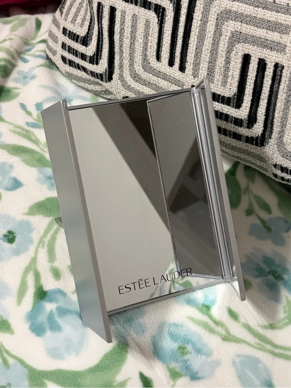 Estee Lauder Silver Tri-Fold Travel Mirror